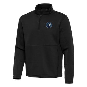 Antigua Minnesota Timberwolves Black Twist Quarter Zip Pullover Top Premium Be the first! Order this trendy jersey ahead of the crowd.