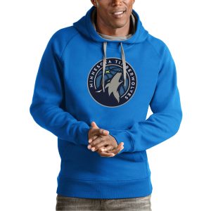 Antigua Minnesota Timberwolves Blue Team Charming Logo Victory Pullover Hoodie Perfect fit! Order this comfortable jersey.