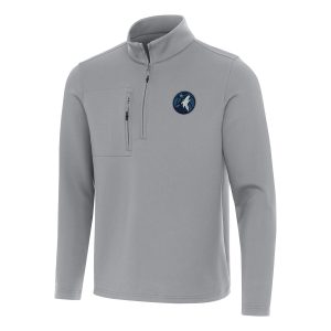 Antigua Minnesota Timberwolves Gray Insider Phenomenal Quarter Zip Top Exclusive design! Own a jersey like no other.