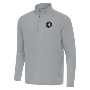 Antigua Minnesota Timberwolves Gray Intent Quarter Zip Top Top - notch For the true fans! Secure this authentic jersey now.