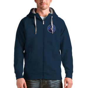 Antigua Minnesota Timberwolves Navy Logo Victory Full Impressive Zip Hoodie Limited edition! Don't miss your chance to own this unique jersey.