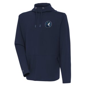 Antigua Minnesota Timberwolves Premium - grade Navy Pure Honeycomb Pullover Hoodie Stand out from the crowd! Wear this eye - catching jersey.