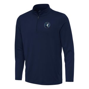 Antigua Minnesota Timberwolves Alluring Navy Reprocess Quarter Zip Top Limited stock! Be quick and grab this must - have jersey to support your team.