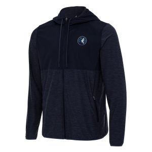 Antigua Minnesota Timberwolves Navy Sway Full Zip Hoodie Jacket Exquisite New arrival! Check out this fresh and exciting jersey.