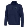 Antigua Minnesota Timberwolves Navy Twist Quarter Zip Remarkable Pullover Top For a short time only! Don't miss out on this fantastic jersey.