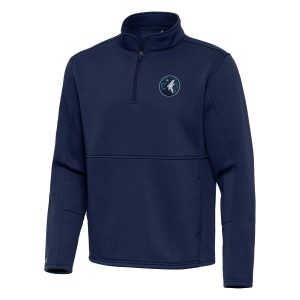 Antigua Minnesota Timberwolves Navy Twist Quarter Zip Remarkable Pullover Top For a short time only! Don't miss out on this fantastic jersey.