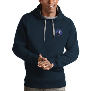 Antigua Minnesota Timberwolves Navy Victory Impressive Pullover Hoodie Show your dedication! Own this special jersey for your team.