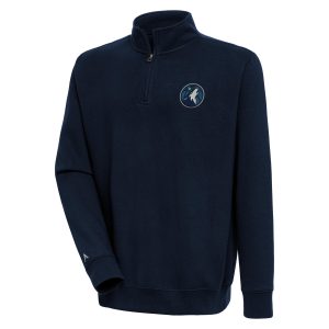 Antigua Minnesota Timberwolves Navy Victory Quarter Remarkable Zip Pullover Top Upgrade your fan gear! Order this premium jersey today.