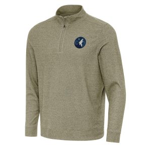 Antigua Minnesota Timberwolves Olive Exquisite Subtle Quarter Zip Sweatshirt Limited edition! Don't miss your chance to own this unique jersey.