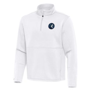 Antigua Minnesota Timberwolves White Impressive Twist Quarter Zip Pullover Top Hurry! Exclusive offer. Get your hands on this outstanding jersey right away.