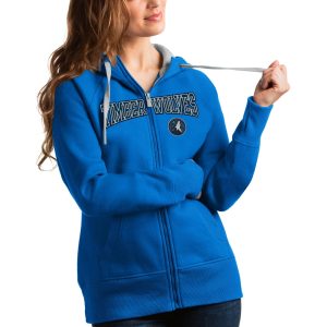 Antigua Minnesota Timberwolves Women's Blue Team Victory Full Striking Zip Hoodie Proven quality! Invest in this reliable jersey.