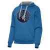 Antigua Minnesota Timberwolves Women's Blue Dashing Victory Pullover Hoodie Be the first! Order this trendy jersey ahead of the crowd.
