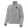 Antigua Classy Minnesota Timberwolves Women's Gray Figure Half Zip Pullover Sweatshirt Don't be left out! Get this stylish jersey and show your team pride.