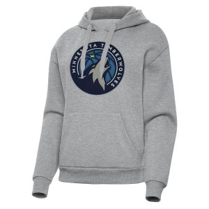 Antigua Minnesota Timberwolves Women's Heather Gray Captivating Victory Pullover Hoodie Designed for performance! Get this functional jersey.