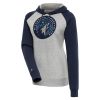 Antigua Minnesota Timberwolves Women's Heather Gray/Navy Victory Fabulous Raglan Sleeve Pullover Hoodie Join the elite! Get this exclusive jersey.