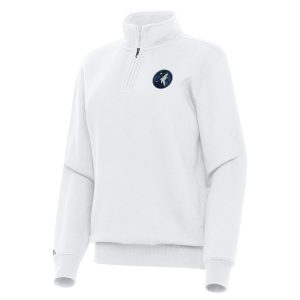 Antigua Minnesota Timberwolves Women's White Victory Quarter Exquisite Zip Sweatshirt Be the first! Order this trendy jersey ahead of the crowd.