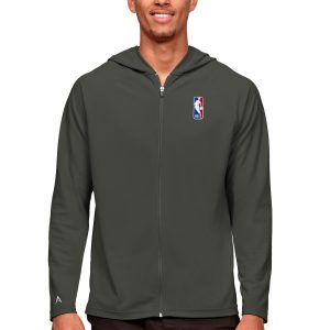 Antigua NBA Pewter Enchanting Legacy Full Zip Hoodie Collectors