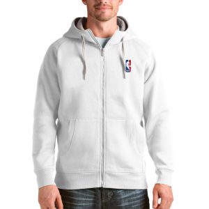 Antigua NBA White Stunning Victory Full Zip Jacket Limited stock! Be quick and grab this must - have jersey to support your team.