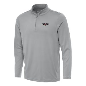 Antigua New Orleans Exceptional Pelicans Gray Reprocess Quarter Zip Top Show your dedication! Own this special jersey for your team.