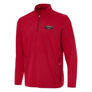 Antigua New Orleans Remarkable Pelicans Red Perilous Quarter Zip Sweatshirt Experience luxury! Order this high - end jersey.