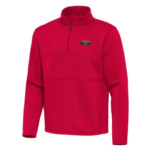 Antigua New Orleans Pelicans Gorgeous Red Twist Quarter Zip Pullover Top Experience luxury! Order this high - end jersey.