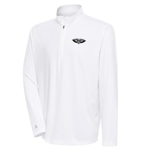 Antigua New Orleans Remarkable Pelicans White Metallic Logo Tribute Quarter Zip Top Unbeatable style! Get this stylish jersey now.
