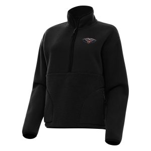 Antigua New Orleans Pelicans Women's Black Figure Half Zip Pullover Sweatshirt Magnificent High - demand item! Order this sought - after jersey immediately.