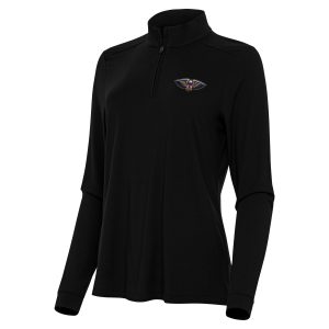 Antigua New Admirable Orleans Pelicans Women's Black Intent Quarter Zip Top Time - sensitive! Order now before the deal expires.