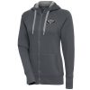Antigua Stylish New Orleans Pelicans Women's Charcoal Brushed Metallic Victory Full Zip Hoodie Gift idea! Surprise a sports fan with this amazing jersey.