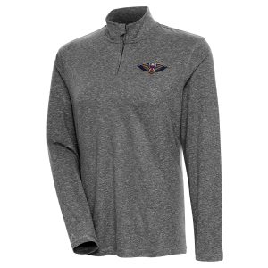 Antigua New Orleans Pelicans Women's Heather Black Confront Quarter Zip Pullover Charming Top Flash sale! Snag this great jersey at a discounted price.