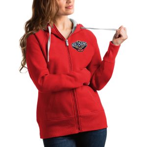 Antigua New Orleans Classy Pelicans Women's Red Victory Full Zip Hoodie Be the first! Order this trendy jersey ahead of the crowd.