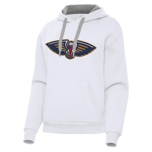 Antigua New Orleans Premium - grade Pelicans Women's White Victory Pullover Hoodie Limited edition! Don't miss your chance to own this unique jersey.