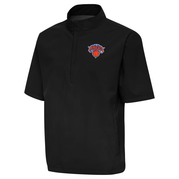 Antigua Classy New York Knicks Black Brisk Quarter Zip Windbreaker Limited stock! Be quick and grab this must - have jersey to support your team.