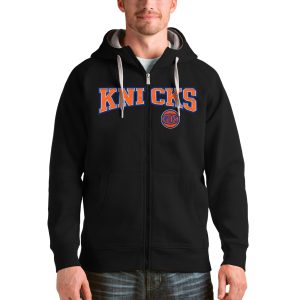 Antigua New York Knicks Black Team Victory Full Prime Zip Hoodie Stand out from the crowd! Wear this eye - catching jersey.