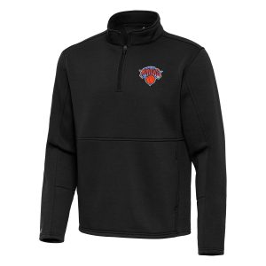 Antigua New York Knicks Black Twist Quarter Zip Pullover Fabulous Top Trending now! Grab this hot jersey while you can.