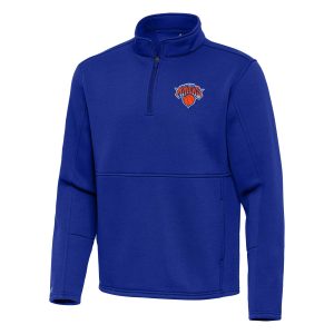 Antigua New York Impressive Knicks Blue Twist Quarter Zip Pullover Top Flash sale! Snag this great jersey at a discounted price.