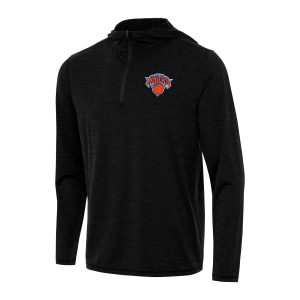 Antigua New York Knicks Notable Heather Black Tidy Quarter Zip Hoodie Customizable! Personalize this great jersey.