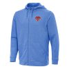 Antigua New York Knicks Heather Exceptional Blue Effortless Full Zip Hoodie Jacket Show your dedication! Own this special jersey for your team.