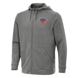 Antigua New York Knicks Heather Charcoal Effortless Full Striking Zip Hoodie Jacket Stand out from the crowd! Wear this eye - catching jersey.