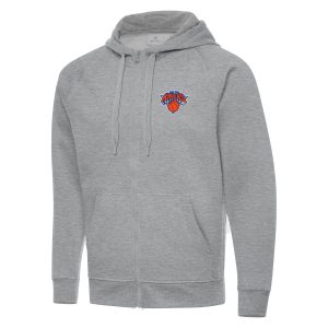 Antigua New York Knicks Heather Gray Big & Tall Victory Full Notable Zip Hoodie Exclusive design! Own a jersey like no other.