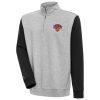 Antigua Exceptional New York Knicks Heather Gray/Black Victory Colorblock Quarter Zip Pullover Top Perfect fit! Order this comfortable jersey.