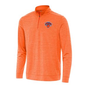 Antigua New York Superb Knicks Heather Orange Bright Quarter Zip Top High - demand item! Order this sought - after jersey immediately.