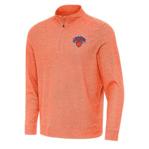 Antigua New York Luxurious Knicks Heather Orange Subtle Quarter Zip Sweatshirt Hurry! Exclusive offer. Get your hands on this outstanding jersey right away.