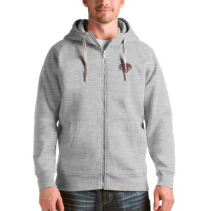 Antigua New York Knicks Distinguished Heathered Gray Logo Victory Full Zip Hoodie Show your dedication! Own this special jersey for your team.