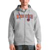 Antigua New York Knicks Heathered Gray Victory Full Zip Fabulous Hoodie High - demand item! Order this sought - after jersey immediately.
