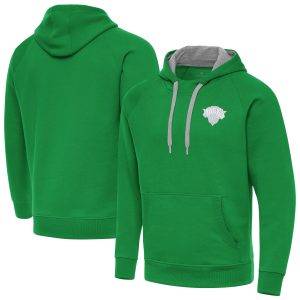 Antigua New York Knicks Kelly Impressive Green St. Patrick's Day Victory Raglan Pullover Hoodie Best - selling! Order this popular jersey before it's out of stock.