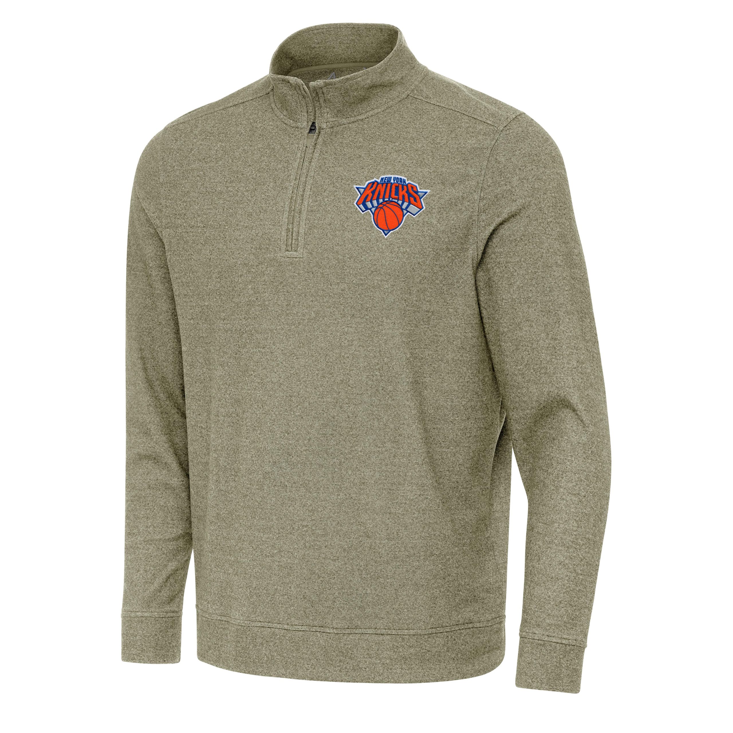 Antigua New York Knicks Olive Subtle Quarter Zip Prime Sweatshirt For the true fans! Secure this authentic jersey now.
