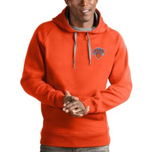 Antigua New York Knicks Orange Victory Pullover Outstanding Hoodie Enhance your game - day look! Get this fashionable jersey.