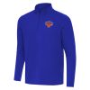 Antigua Alluring New York Knicks Royal Intent Quarter Zip Top Upgrade your fan gear! Order this premium jersey today.