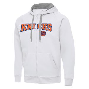 Antigua New York Knicks White Dashing Big & Tall Victory Full Zip Hoodie Jacket Team spirit! Show it off with this awesome jersey.